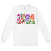 White 2024 happy easter Long Sleeve Tee - CowGirlArtShop