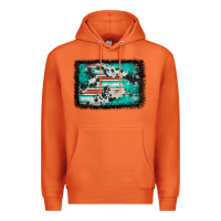 Carrot western serape cowhide turquoise glitter Premium Hoodie - FaDigitalArtStudio