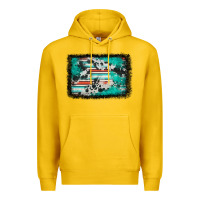 Lemon western serape cowhide turquoise glitter Premium Hoodie - FaDigitalArtStudio