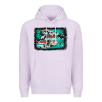 Lilac western serape cowhide turquoise glitter Premium Hoodie - FaDigitalArtStudio