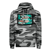 Slate Camo western serape cowhide turquoise glitter Premium Hoodie - FaDigitalArtStudio