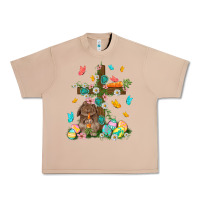 Burro Western Rabbit with Cross Easter Day Urban Heavy Tee - HowdyJamesFarm