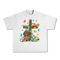 Lunar Rock Western Rabbit with Cross Easter Day Urban Heavy Tee - HowdyJamesFarm