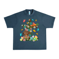 Midnight Navy Western Rabbit with Cross Easter Day Urban Heavy Tee - HowdyJamesFarm