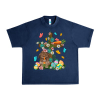 Navy Western Rabbit with Cross Easter Day Urban Heavy Tee - HowdyJamesFarm