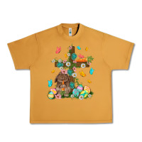 Peanut Butter Western Rabbit with Cross Easter Day Urban Heavy Tee - HowdyJamesFarm