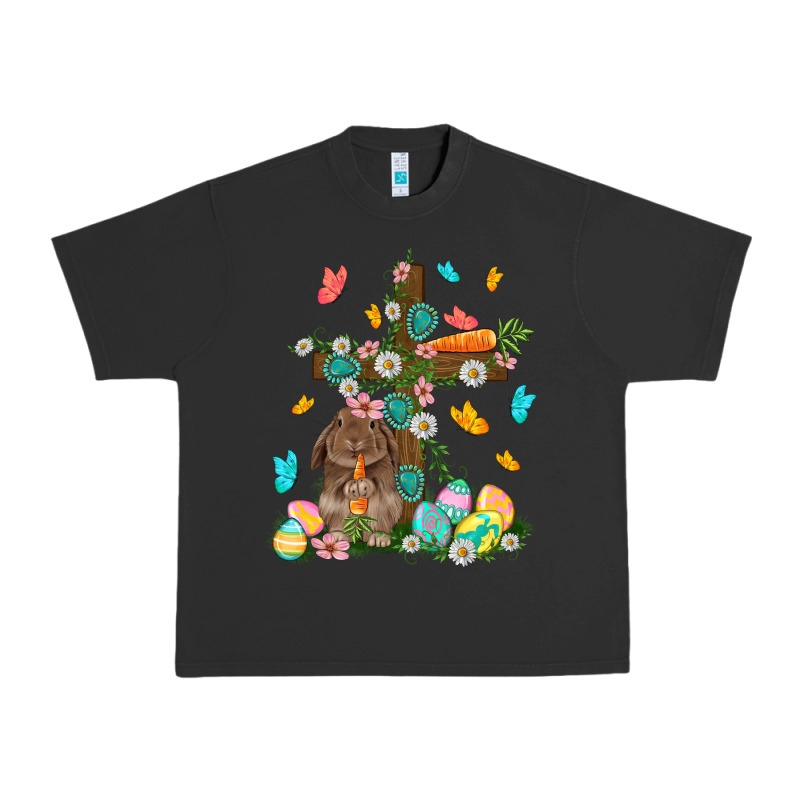 Western Rabbit With Cross Easter Day Urban Heavy Tee by HowdyJamesFarm | Teevron