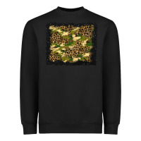 Black camouflage and leopard background Heavyweight Sweatshirt - BundleAndBundleShop