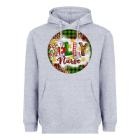 Heather Grey Christmas Jolly Nurse Heavyweight Hoodie - Artiststas