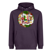 Plum Christmas Jolly Nurse Heavyweight Hoodie - Artiststas