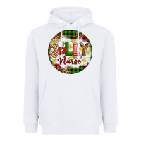 White Christmas Jolly Nurse Heavyweight Hoodie - Artiststas