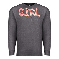 Charcoal Heather Girl balloon Premium Sweatshirt - Artiststas
