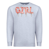 Heather Grey Girl balloon Premium Sweatshirt - Artiststas