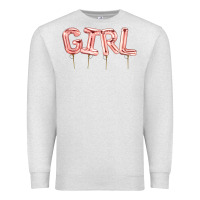 Oatmeal Heather Girl balloon Premium Sweatshirt - Artiststas