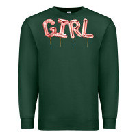Sports Green Girl balloon Premium Sweatshirt - Artiststas