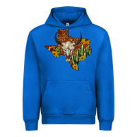Cobalt bull skull texas map western Urban Hoodie - BarkalooDesign