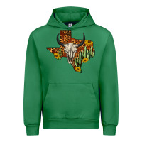 Emerald bull skull texas map western Urban Hoodie - BarkalooDesign