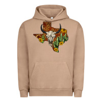 Pigment Burro bull skull texas map western Urban Hoodie - BarkalooDesign