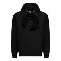 Black Womens Strong Black Woman Afro Message Premium Hoodie - lanVoArt
