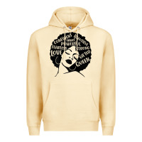 Pina Colada Womens Strong Black Woman Afro Message Premium Hoodie - lanVoArt