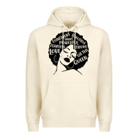 Sandshell Womens Strong Black Woman Afro Message Premium Hoodie - lanVoArt
