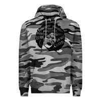 Slate Camo Womens Strong Black Woman Afro Message Premium Hoodie - lanVoArt