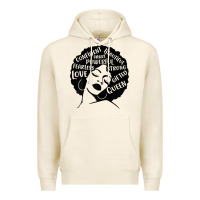 Tofu Womens Strong Black Woman Afro Message Premium Hoodie - lanVoArt