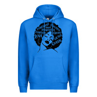True Royal Womens Strong Black Woman Afro Message Premium Hoodie - lanVoArt