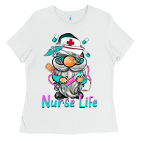 White nurse life  gnome Ladies Tee - BarkalooDesign