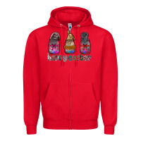 Red Happy Easter Zipper Hoodie - CowhideDigitalArt