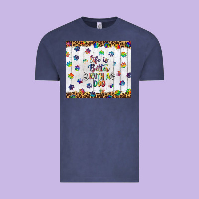 Life Is Better With A Dog Tumbler Tbs Vintage Tee Designed By Tumblerdesignbyshophia