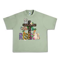 Oil Green He is risen Easter Day Urban Heavy Tee - HowdyJamesFarm