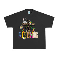 Pigment Black He is risen Easter Day Urban Heavy Tee - HowdyJamesFarm