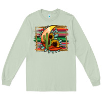 Matcha turquoise desert moon serape background Long Sleeve Tee - Jasminsmagicworld