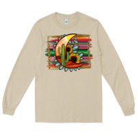 Mushroom turquoise desert moon serape background Long Sleeve Tee - Jasminsmagicworld