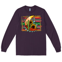 Plum turquoise desert moon serape background Long Sleeve Tee - Jasminsmagicworld