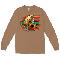 Toasted Coconut turquoise desert moon serape background Long Sleeve Tee - Jasminsmagicworld