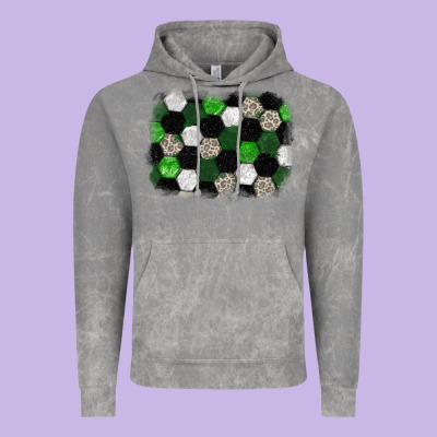 Soccer Leopard Glitter Background Vintage Hoodie Designed By Howdyjamesfarm
