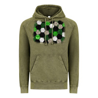 Vintage Olive Soccer leopard glitter background Vintage Hoodie - HowdyJamesFarm