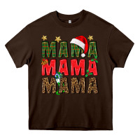 Chocolate Brown Christmas Mama Heavy Core Tee - BundleAndBundleShop