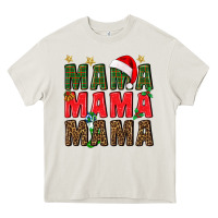 Cream Christmas Mama Heavy Core Tee - BundleAndBundleShop
