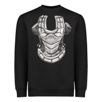 Black Chest Protector Fa Element Heavyweight Sweatshirt - FaDigitalArtStudio