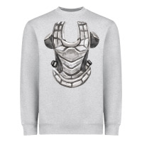 Heather Grey Chest Protector Fa Element Heavyweight Sweatshirt - FaDigitalArtStudio
