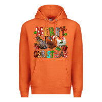 Carrot Merry christmas chickens Premium Hoodie - FaDigitalArtStudio