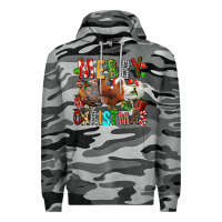 Slate Camo Merry christmas chickens Premium Hoodie - FaDigitalArtStudio