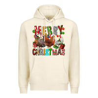 Tofu Merry christmas chickens Premium Hoodie - FaDigitalArtStudio