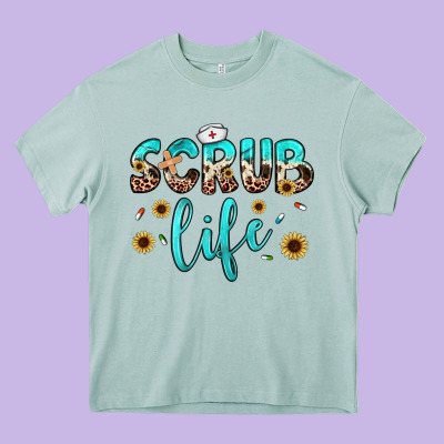 Scrub Life Heavy Core Tee Designed By Jahusdesignshop