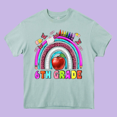 6 Th Grade Heavy Core Tee Designed By Bundleandbundleshop