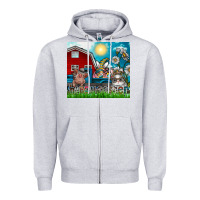 Heather Grey happy easter Zipper Hoodie - CowhideDigitalArt
