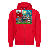Red happy easter Zipper Hoodie - CowhideDigitalArt